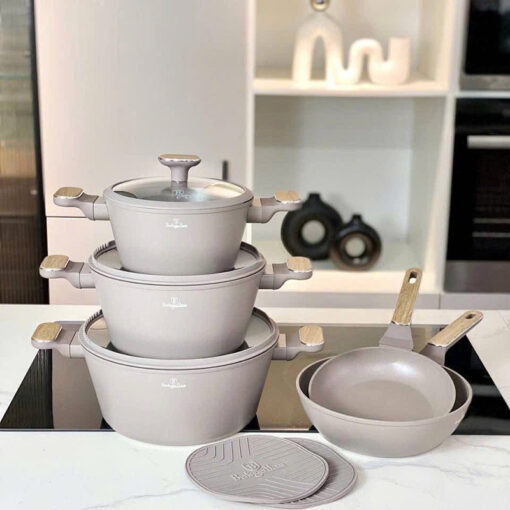 Bộ nồi Berlinger Haus BH/8343 - Taupe 10 món