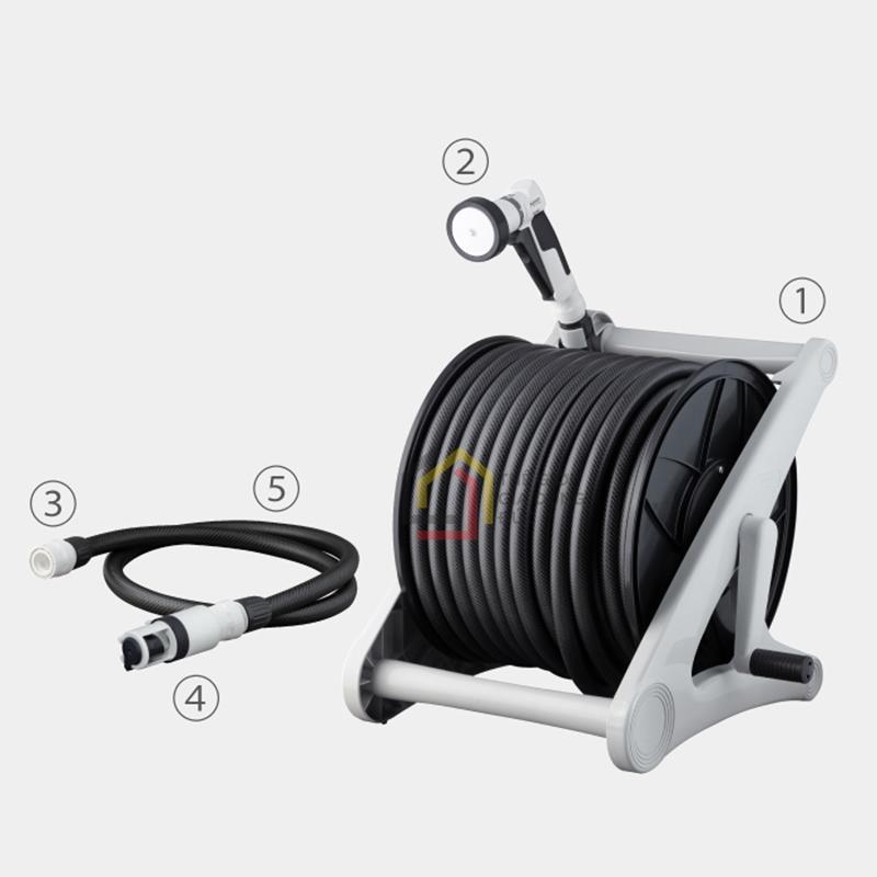 Bộ vòi thu rút tưới Aurora 50m R550CG Bộ vòi thu rút tưới vườn Takagi Aurora V R550CG