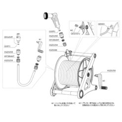 Bộ vòi thu rút tưới vườn Takagi Aurora V R550CG