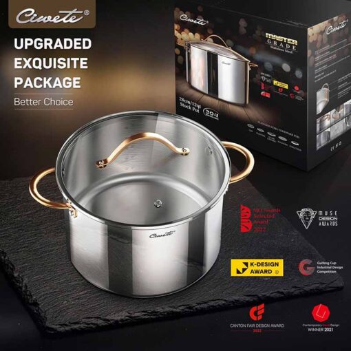 Nồi inox CIWETE Royal Knight vung kính