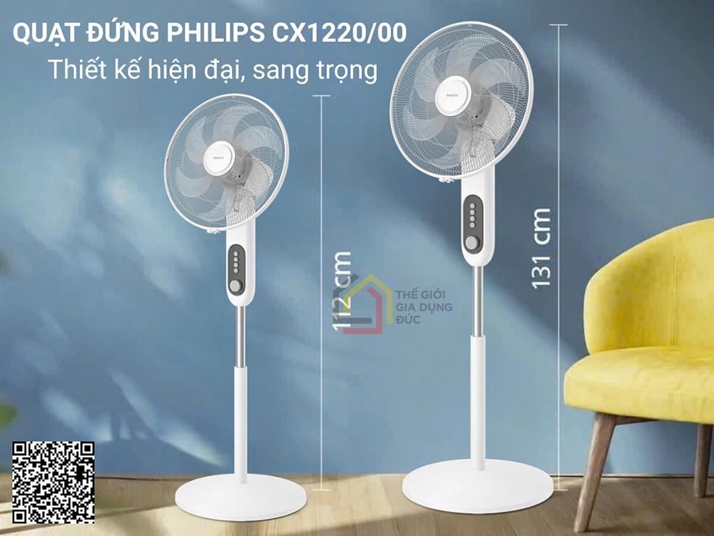Quạt đứng Philips CX1220/00 45W (trắng)