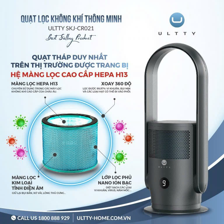 Quạt lọc không khí ULTTY SKJ-CR021