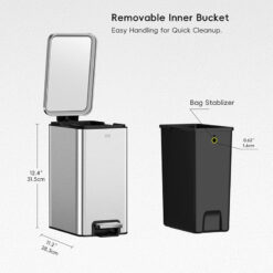 Thùng rác Eko EK9380MT-6L cao cấp, chuẩn châu Âu & Mỹ