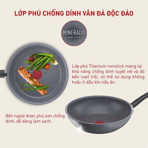 Chảo chiên sâu lòng Tefal Cook Healthy 24cm