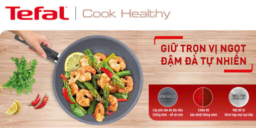 Chảo chiên sâu lòng Tefal Cook Healthy 24cm