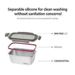 Hộp đựng thực phẩm Cuitisan Flora Rectangle EC7