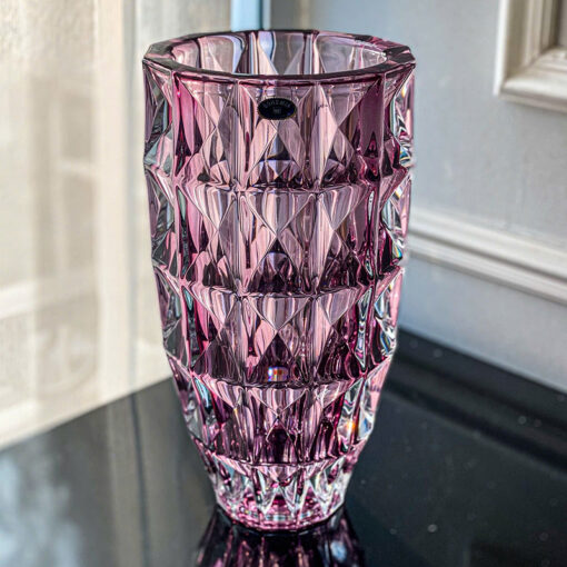 Lọ hoa pha lê Bohemia Diamond 28cm (Lọ màu)