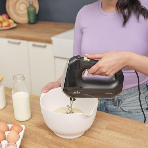 Máy đánh trứng trộn bột cầm tay Braun HM2110BK