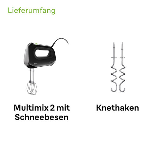 Máy đánh trứng trộn bột cầm tay Braun HM2110BK