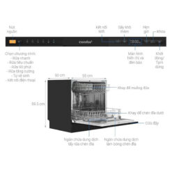 Máy rửa chén độc lập Comfee CDW-8F60RB