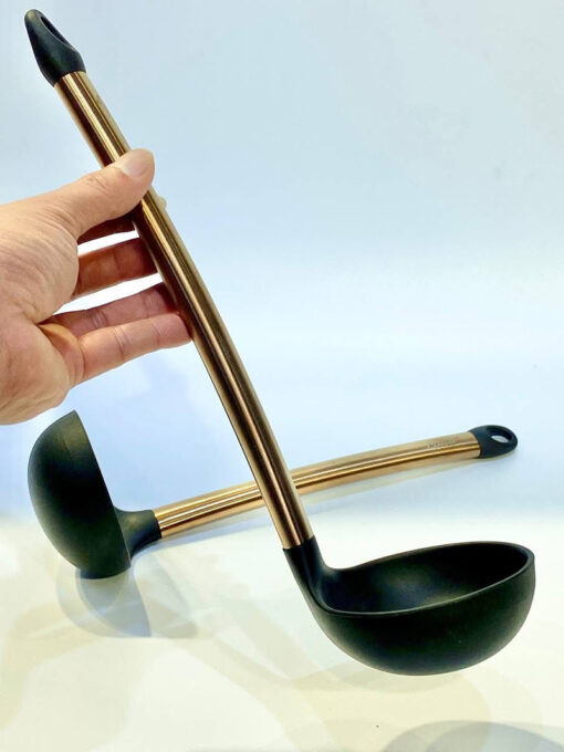 Muôi nấu CIWETE cán vàng đồng dài 30cm