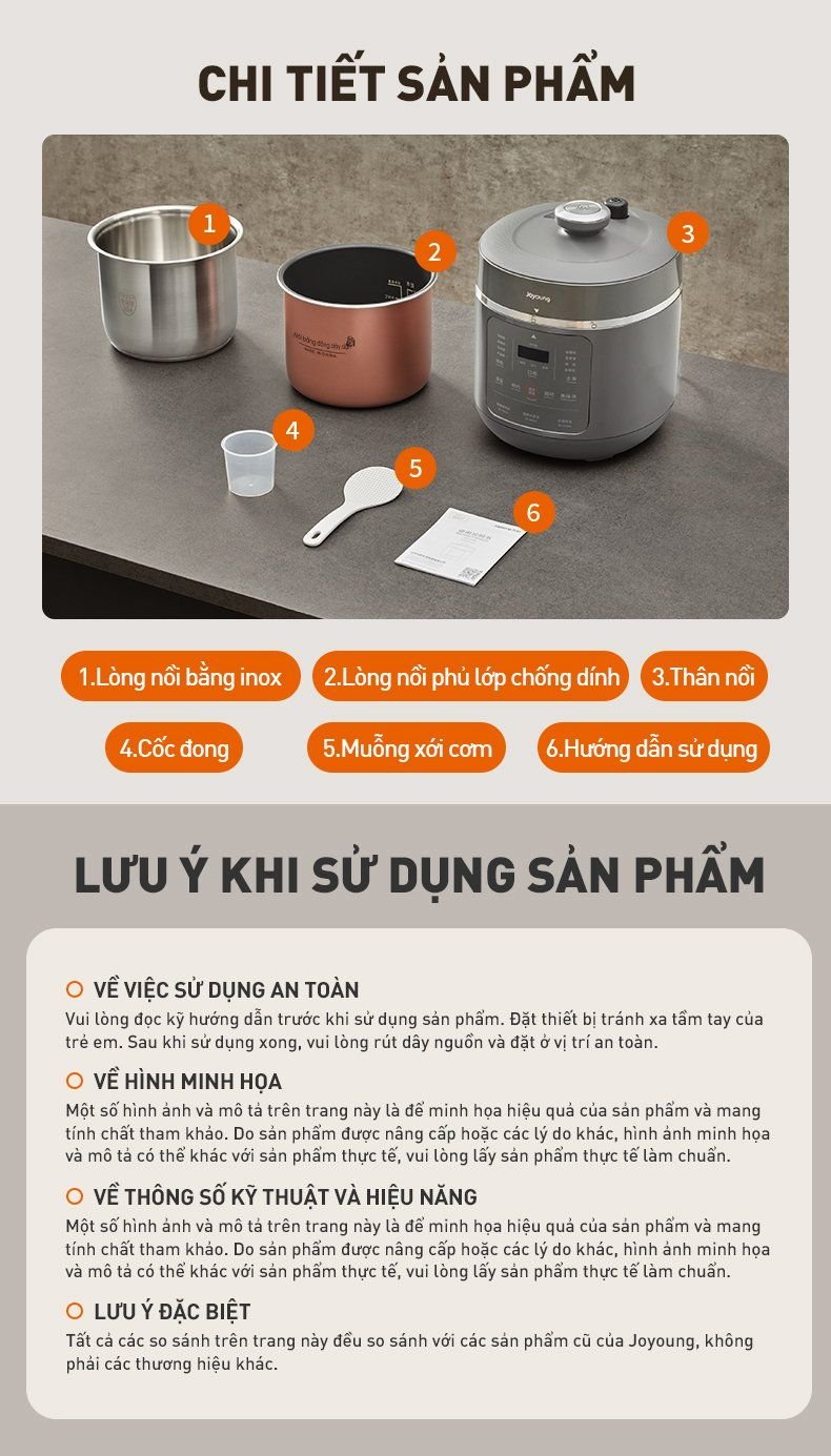 Nồi áp suất điện tử Joyoung 5L JHPC-5039