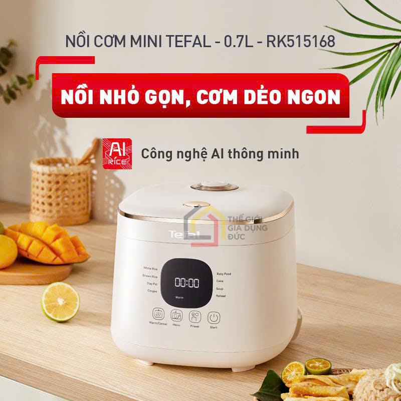 noi-com-dien-tu-tefal-rice-mate-mini-rk515168 (2) Nồi cơm điện tử Tefal Rice Mate Mini RK515168 0,7L - nhỏ gọn, hiện đại