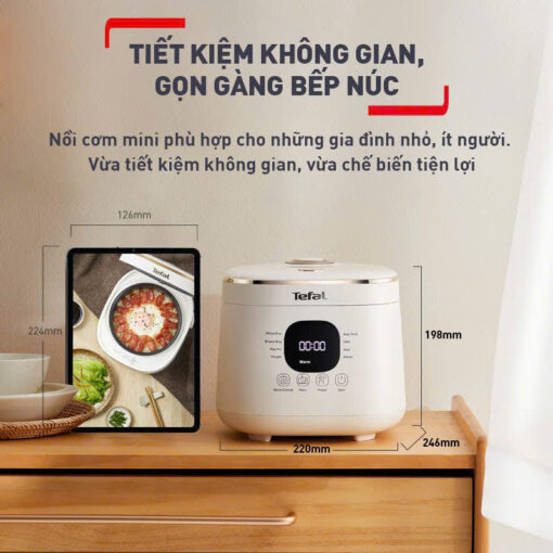 Nồi cơm điện tử Tefal Rice Mate Mini RK515168 0,7L - nhỏ gọn, hiện đại