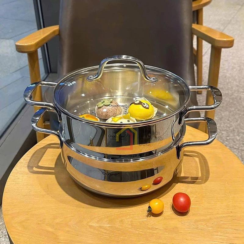 noi-xung-2-tang-chockmen-24cm Nồi xửng 2 tầng Chockmen 24cm