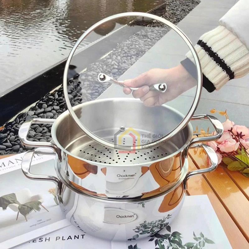 noi-xung-2-tang-chockmen-24cm6 Nồi xửng 2 tầng Chockmen 24cm