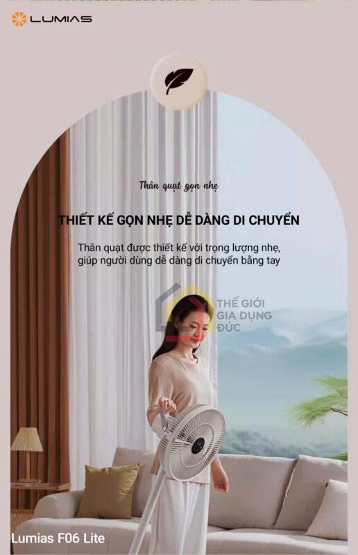 Quạt đứng có thể gấp gọn Lumias F06 Lite