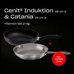 Set 2 chảo rán Fissler (1 chảo Catania 24cm + 1 Cenit chảo 28cm) cao cấp
