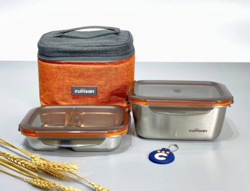 Set 2 hộp cơm thế hệ mới Cuitisan Togo Flora EC4-203