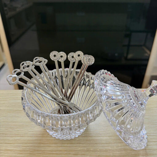 Set 6 nĩa tiệc Sambonet cao cấp (đầu cán hình tròn)