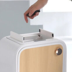 Thùng rác cảm biến mở 2 cánh chân gỗ cao Elpheco ELPH9716