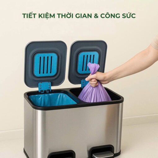 Thùng rác đạp chân đôi Elpheco
