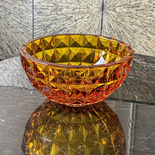 Tô hoa pha lê Bohemia Diamond đường kính 28cm (tô màu)