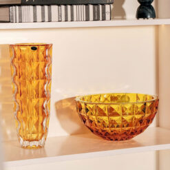 Tô hoa pha lê Bohemia Diamond đường kính 28cm (tô màu)