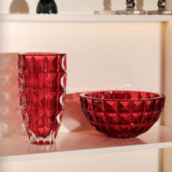 Tô hoa pha lê Bohemia Diamond đường kính 28cm (tô màu)