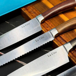 Bộ 6 dao LA CÔTE + đốc gỗ cao cấp