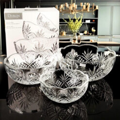 Bộ bát pha lê phục vụ Dublin Godinger 3 món