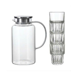 Bộ bình, ly thủy tinh cao cấp King Crystal (1 bình 1,9L + 4 ly 340ml)