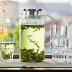 Bộ bình, ly thủy tinh cao cấp King Crystal (1 bình 1,9L + 4 ly 340ml)