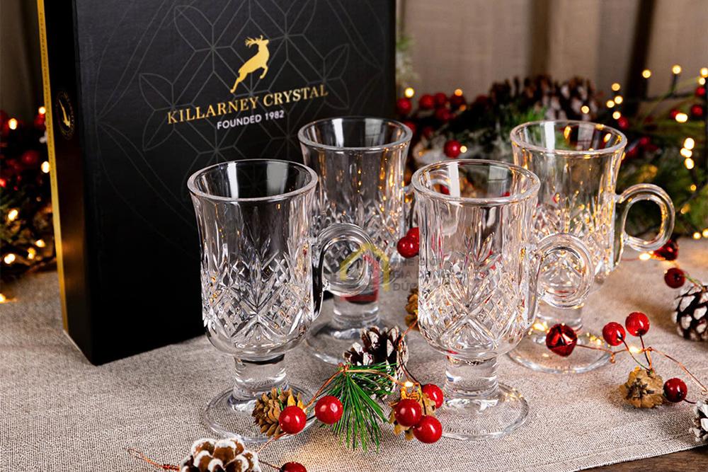 Bộ cốc pha lê Killarney Crystal Trinity Irish 220ml 4 món