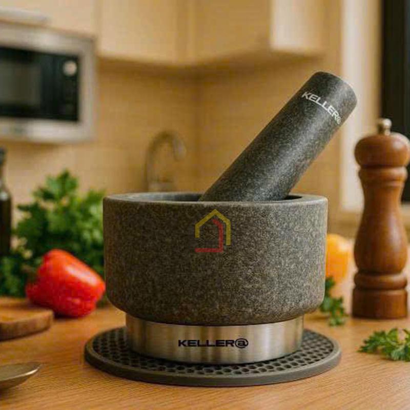 bo-coi-chay-da-granite-nguyen-khoi-keller (5) Bộ cối chày đá Granite nguyên khối KELLER