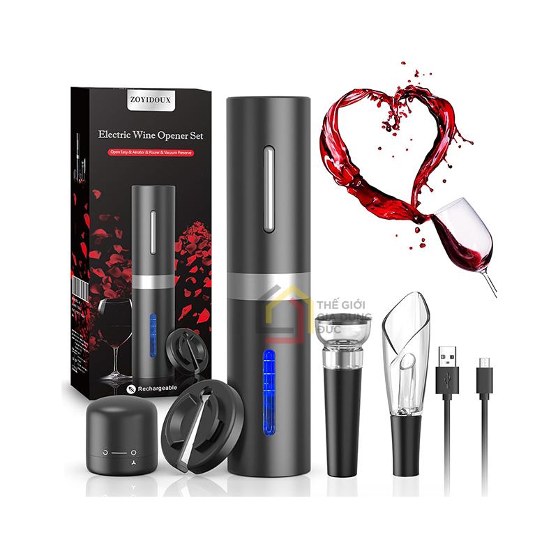 bo-mo-ruou-vang-dien-6in1-electric Bộ mở rượu vang điện 6in1 Electric