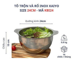 Bộ tô kèm rổ inox cao cấp Kaiyo Nhật