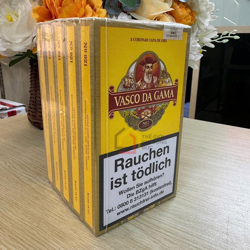 cigar-vasco-da-gama-capa-de-oro-hop-vang-5-dieu Cigar Vasco Da Gama Capa De Oro (Hộp vàng - 5 điếu)