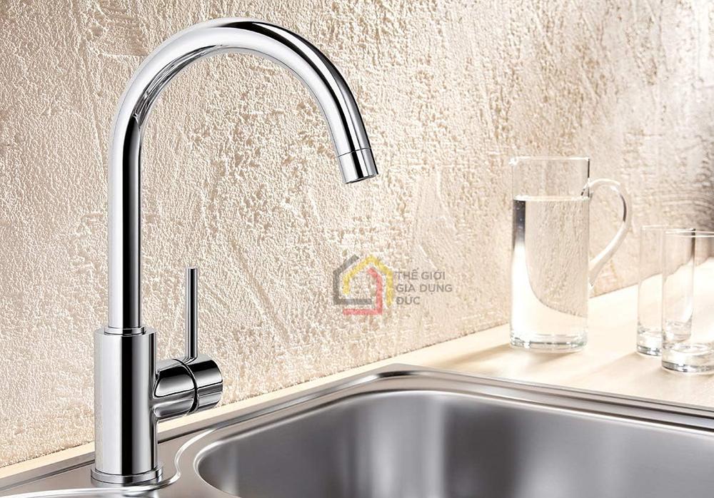 Combo chậu rửa bát inox Blanco Lemis 8 IF + Vòi rửa bát Blanco Mida