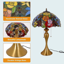 Đèn quý tộc Tiffany (cao 60cm, chao rộng 40cm)