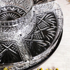 Khay pha lê tròn chia ngăn King Crystal