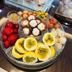 Khay pha lê tròn chia ngăn King Crystal