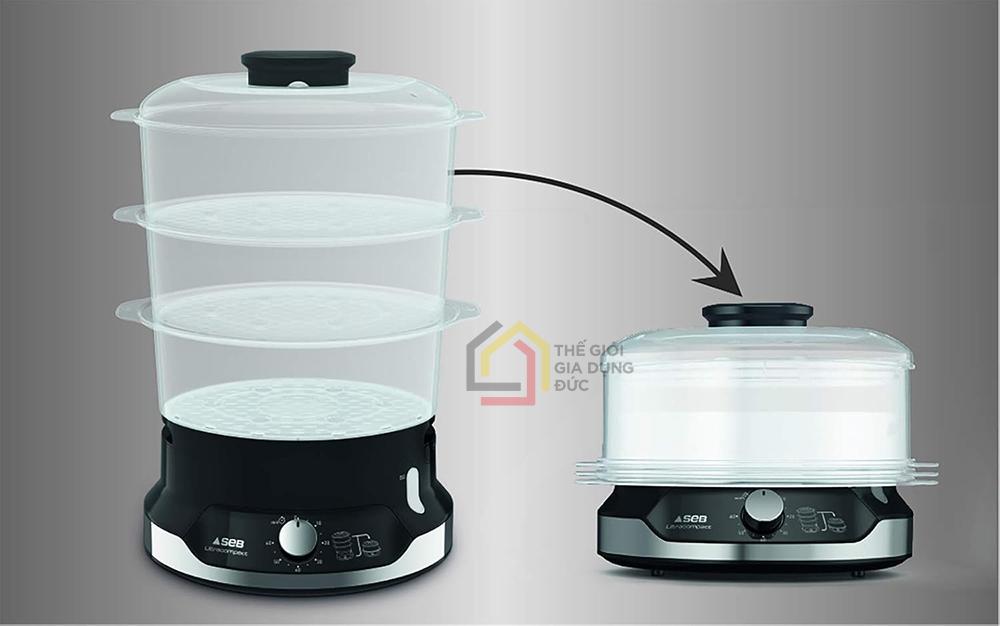 Nồi hấp điện 3 tầng Tefal VC2048 dung tích 9L