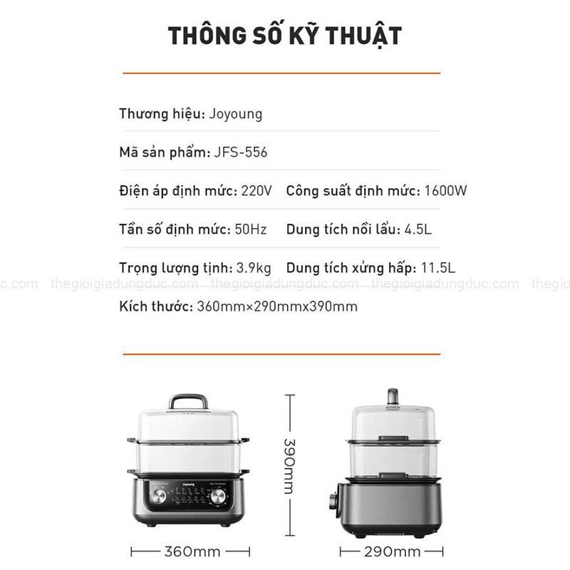 Nồi lẩu hấp điện đa năng Joyoung JFS-556