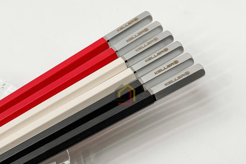 Set 10 đôi đũa chuôi bạc Keller@ Germany