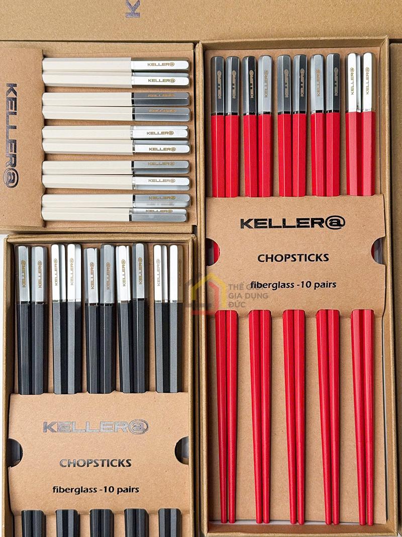 set-10-doi-dua-chuoi-bac-keller-germany (6) Set 10 đôi đũa chuôi bạc Keller@ Germany