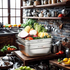 Set 3 hộp hút chân không kèm rổ vuông Keller