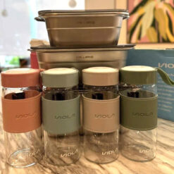 Set 4 bình thủy tinh Borosilicate Viola - Dung tích 500ml/bình