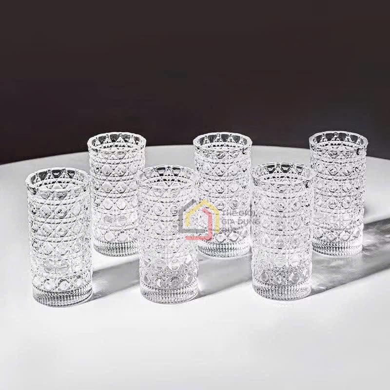 set-6-ly-shot-20ml-diamond-hoa-tiet-kim-cuong Set 6 ly shot 20ml Diamond hoạ tiết kim cương