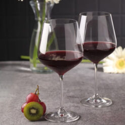 Set 6 ly vang đỏ pha lê Bohemia Crystal Sandra 570ml